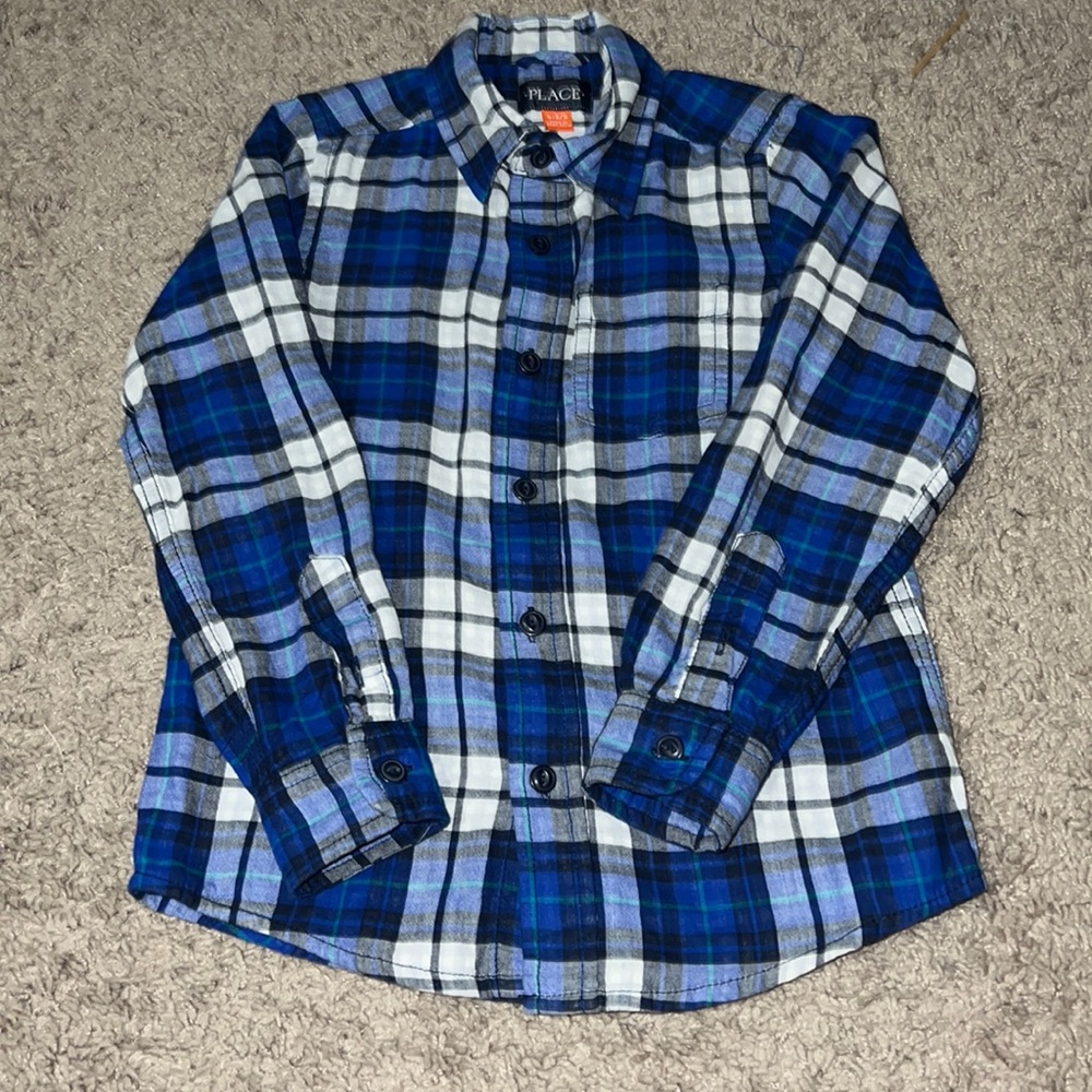 Boys checkered l/s dress shirt
